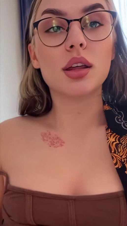 Pop Porn Day, boobs, brunette, glasses, reveal, blowjob, riding, pov, doggy, cumshot, cum-face videos, her instagram, twitter, pornhub links